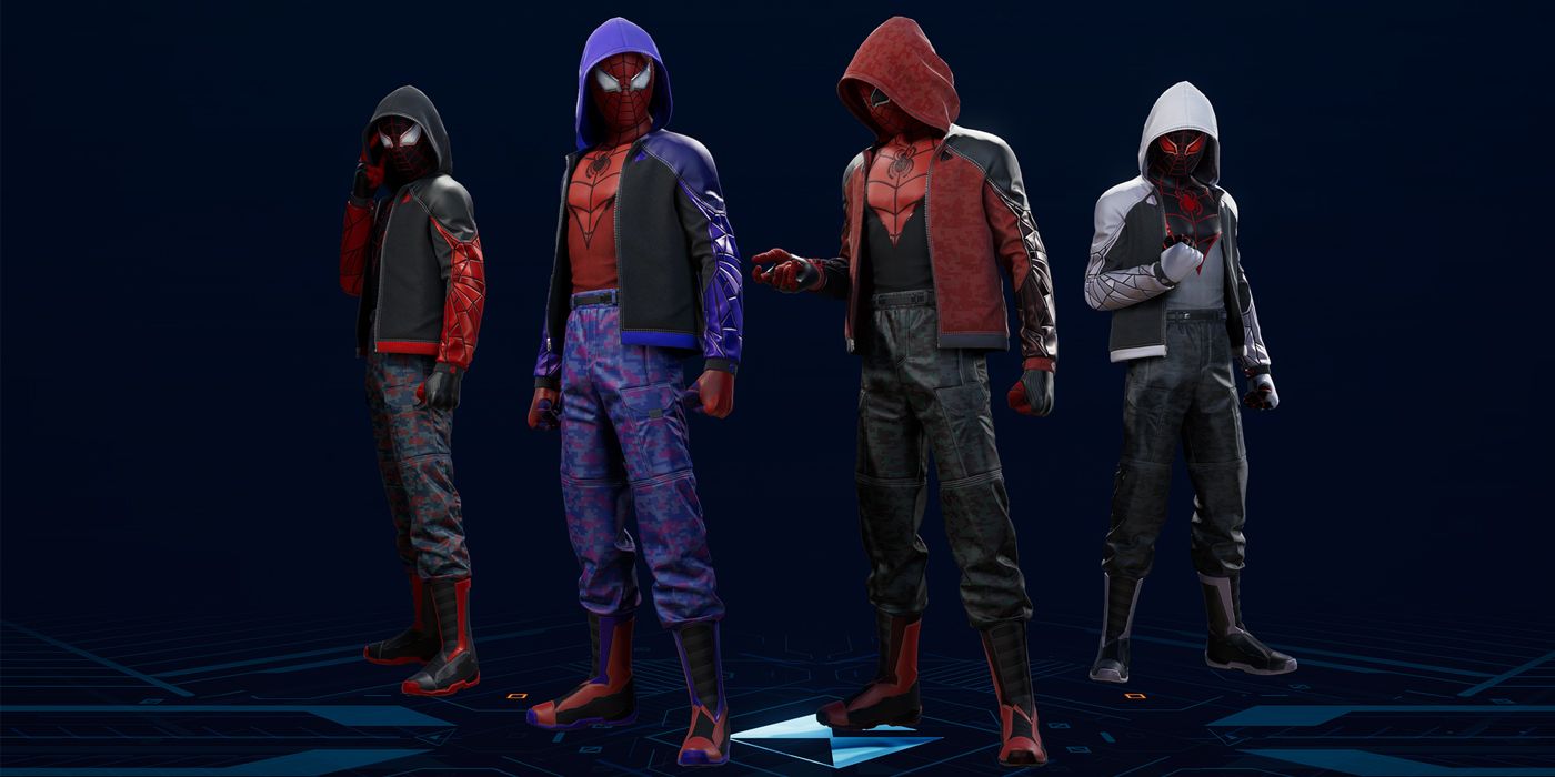 Miles' The End suit and its variants in Marvel's Spider-Man 2