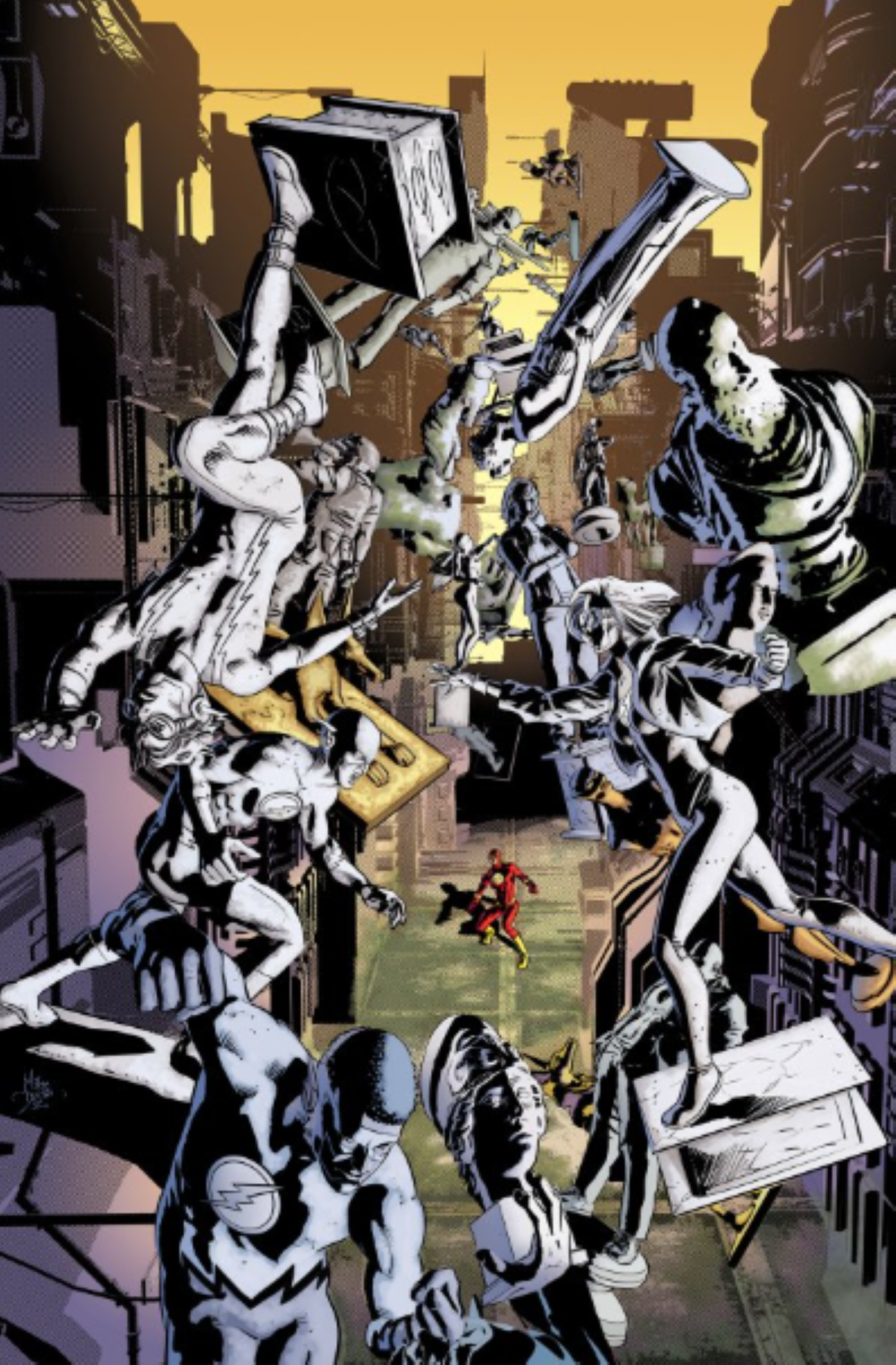 The Flash #4 cover art depicts chaos surrounding The Flash