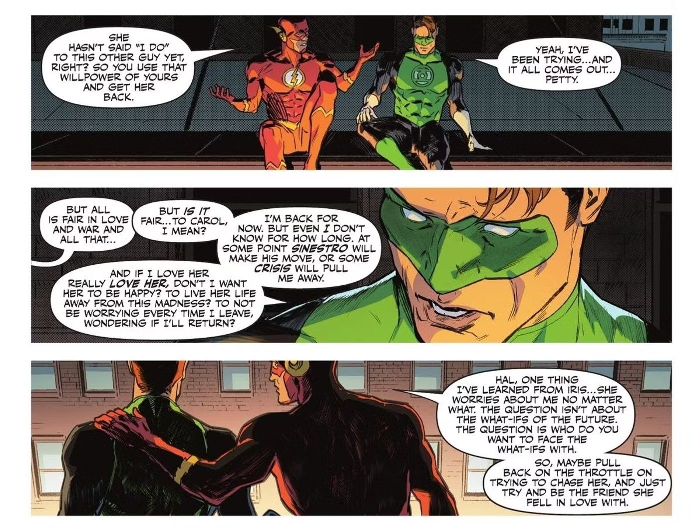 The Flash and Green Lantern Discuss Hal's Love Life