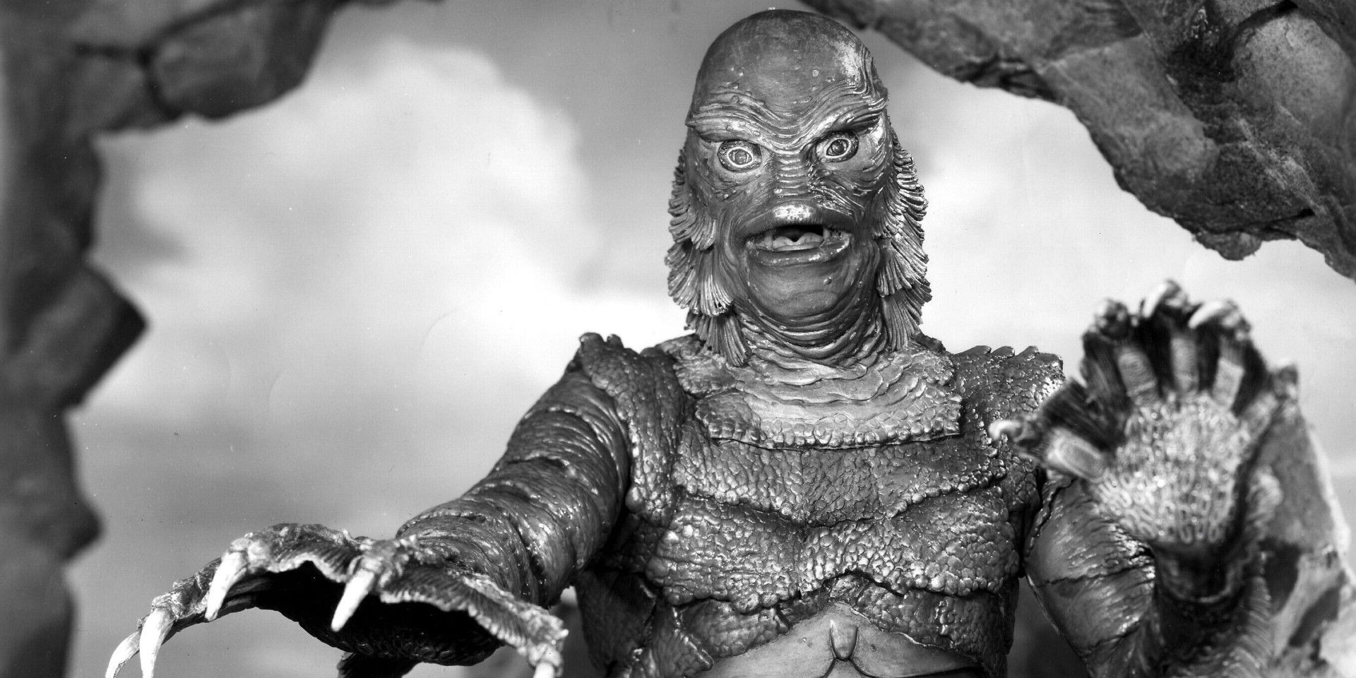The Gill-man looking straight up in Creature from the Black Lagoon