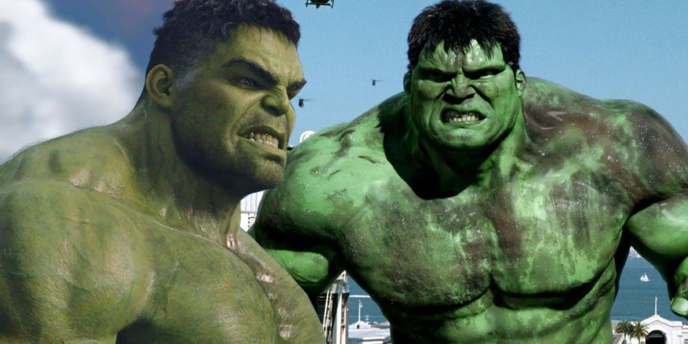 The Hulk from the MCU and the 2003 Hulk movie