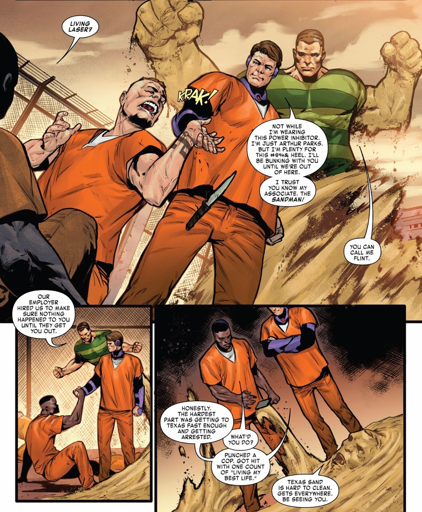 The Living Laser and Sandman save War Machine Rhodey&rsquo;s life