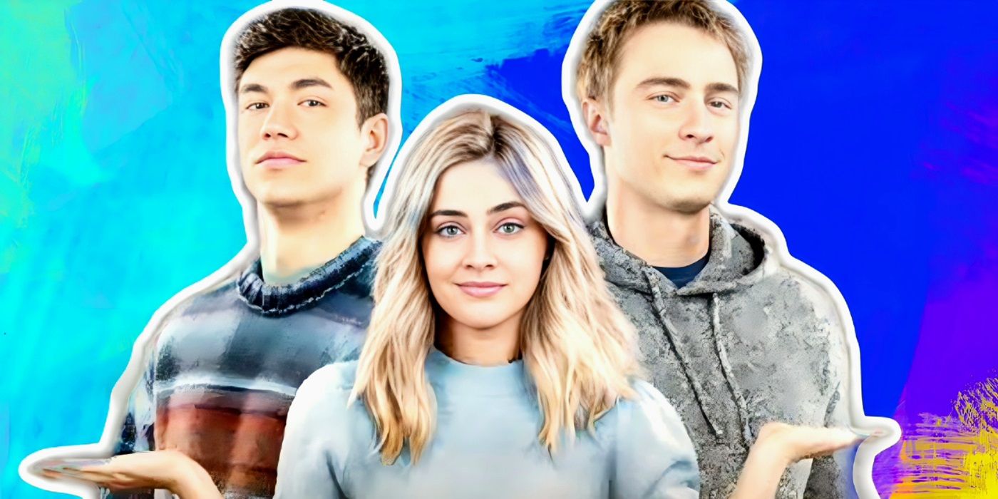 Josephine Langford as Zoey Miller, Drew Starkey as Zach MacLaren, and Archie Renaux as Miles Maclaren in The Other Zoey