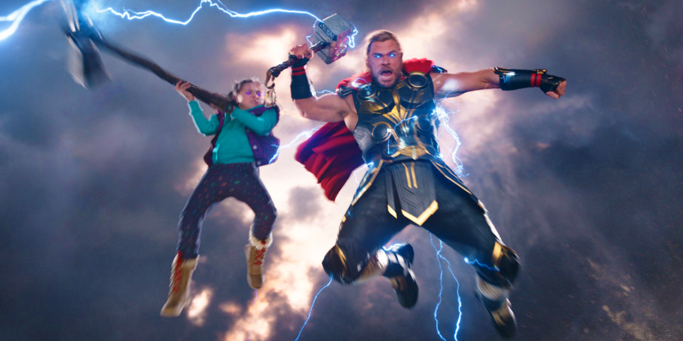 Thor e Love no final de Thor Love and Thunder
