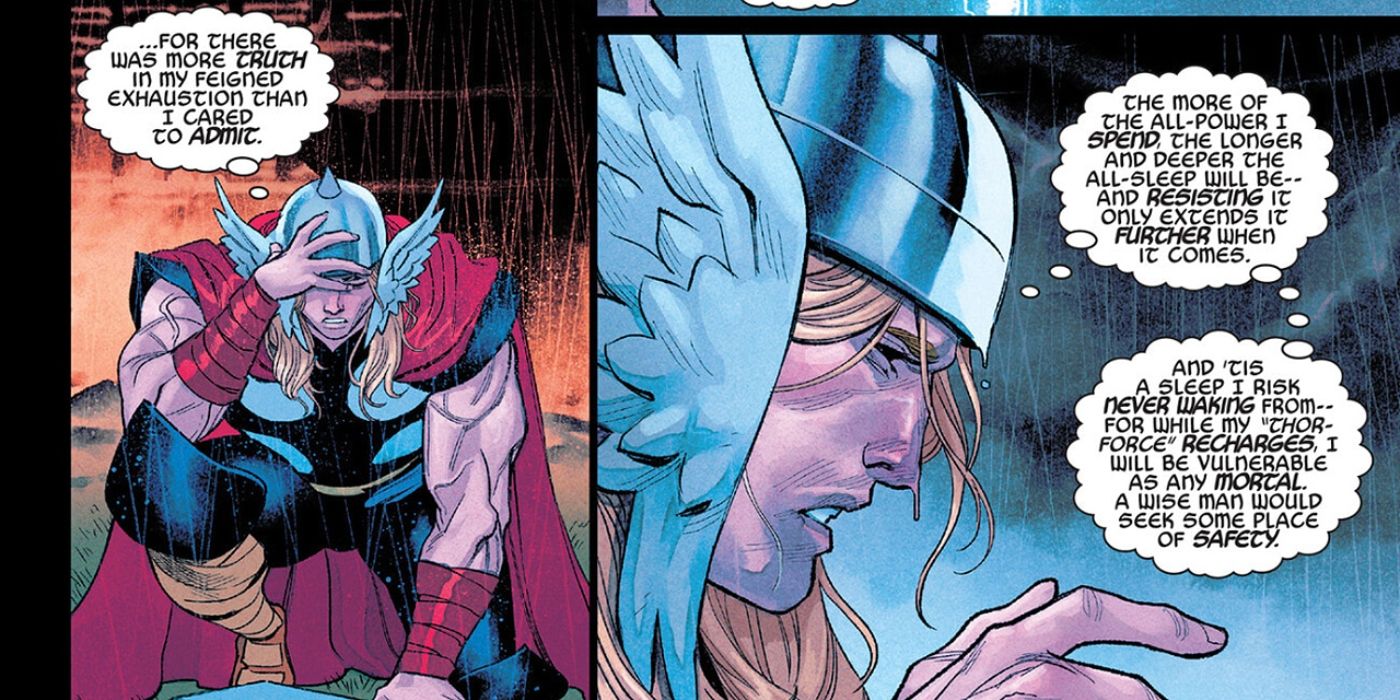Thor acknowledging his weakness.