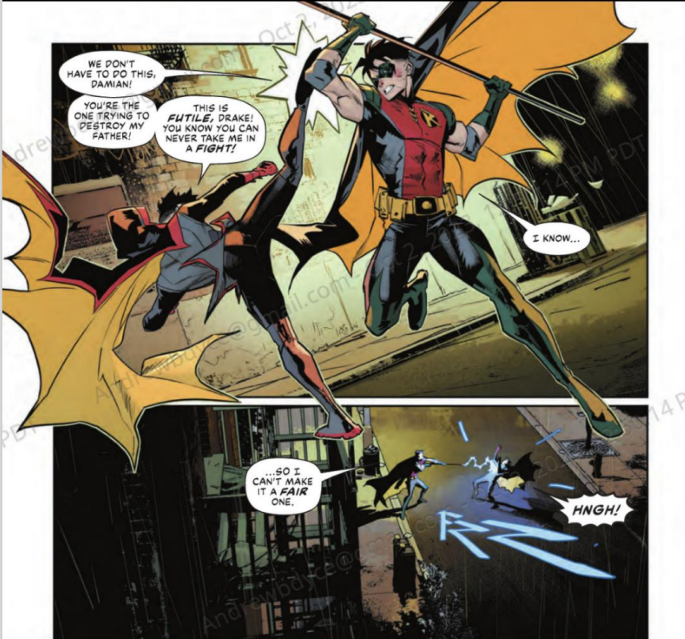 *spoilers* Batman #138, Tim Drake electrocutes Damian Wayne