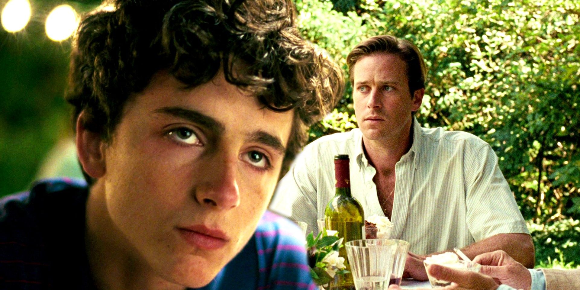 Timothée Chalamet and Armie Hammer in Call Me by Your Name