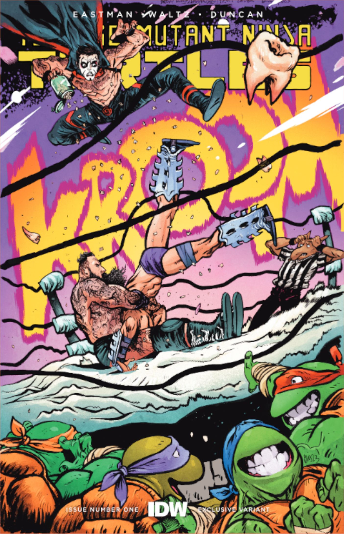 AEW Stars Step in the Ring with the Teenage Mutant Ninja Turtles in Sick Pro Wrestling Variant Cover