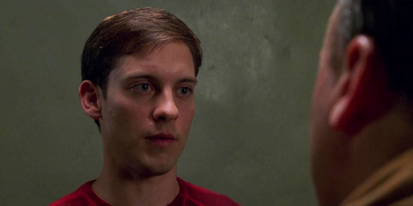 Tobey Maguire in Spider-Man movie pic