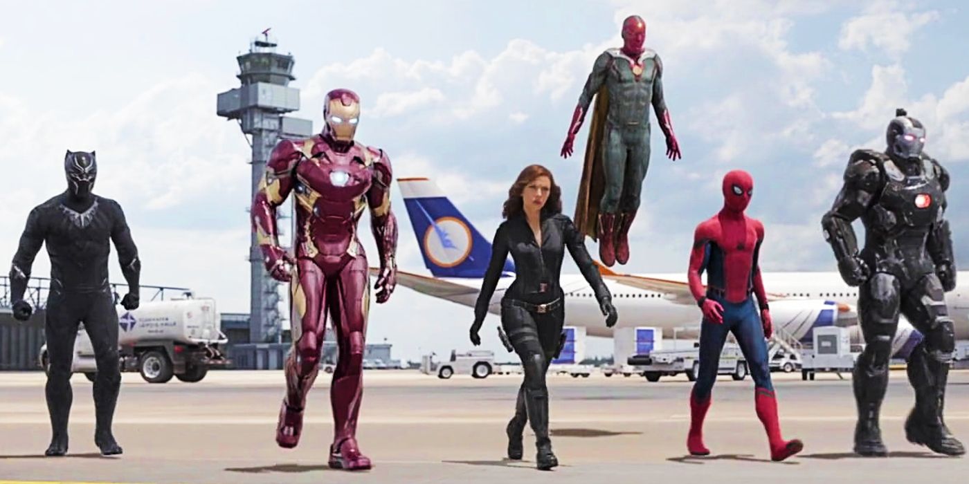 Tom Holland's Spider-Man Walking with Iron Man's Team in Captain America: Civil War