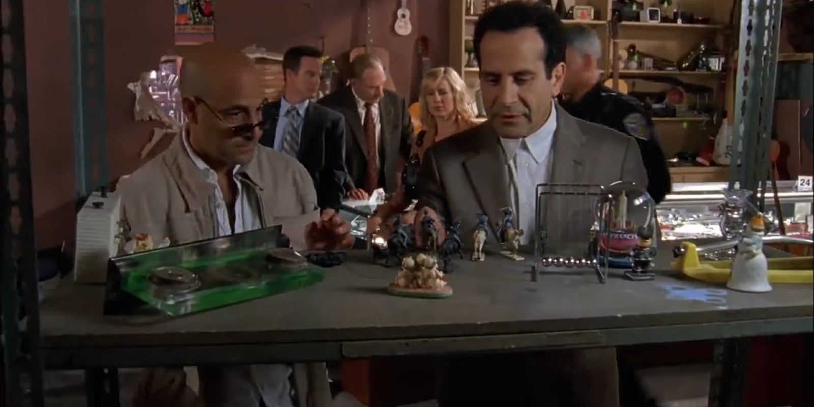 tony shalhoub as Monk and stanley tucci in mr monk and the actor