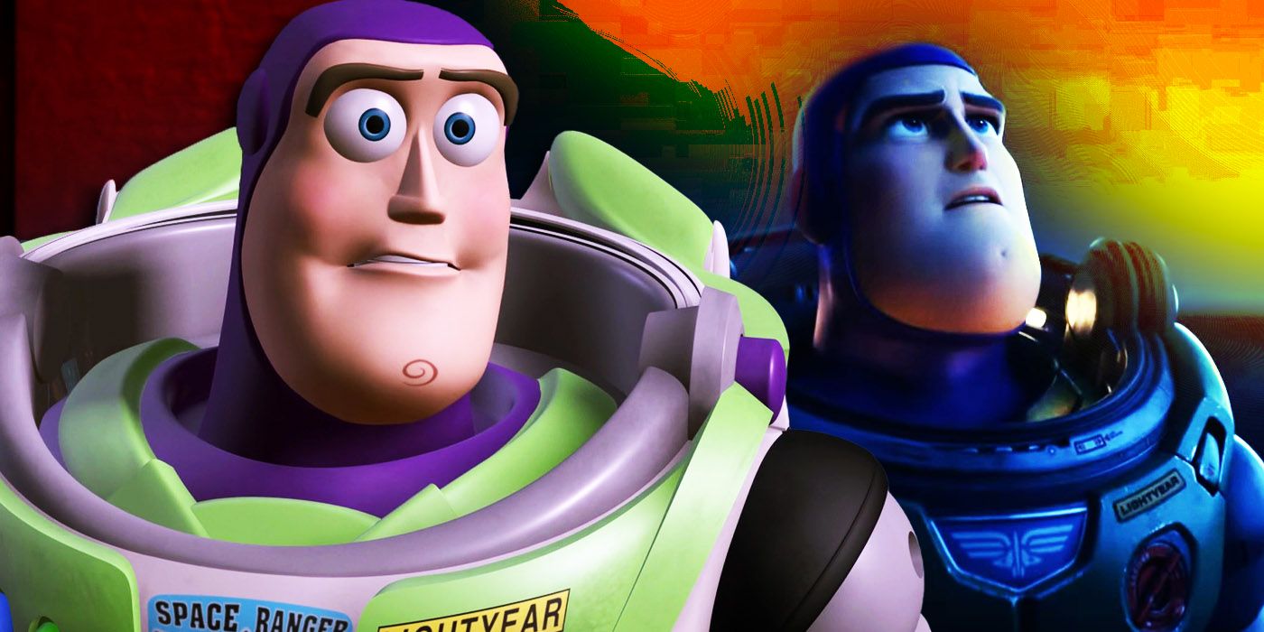 Buzz in Toy Story and Buzz in the Lightyear prequel movie