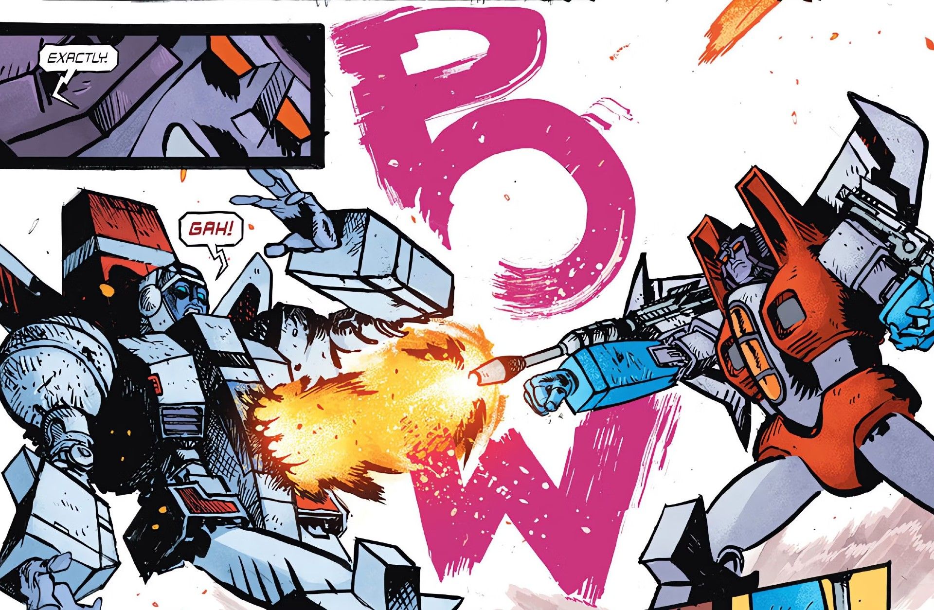 <em>spoilers</em> Skybound&rsquo;s Transformers #1, Starscream action splash page