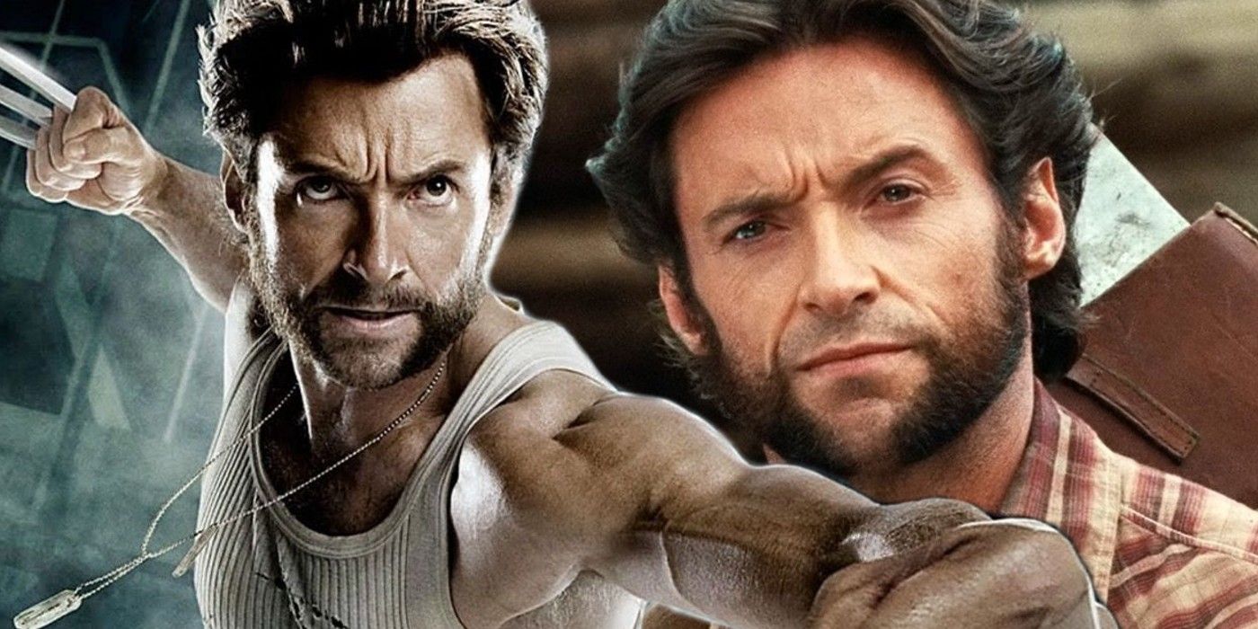 Two images of Hugh Jackman as Wolverine