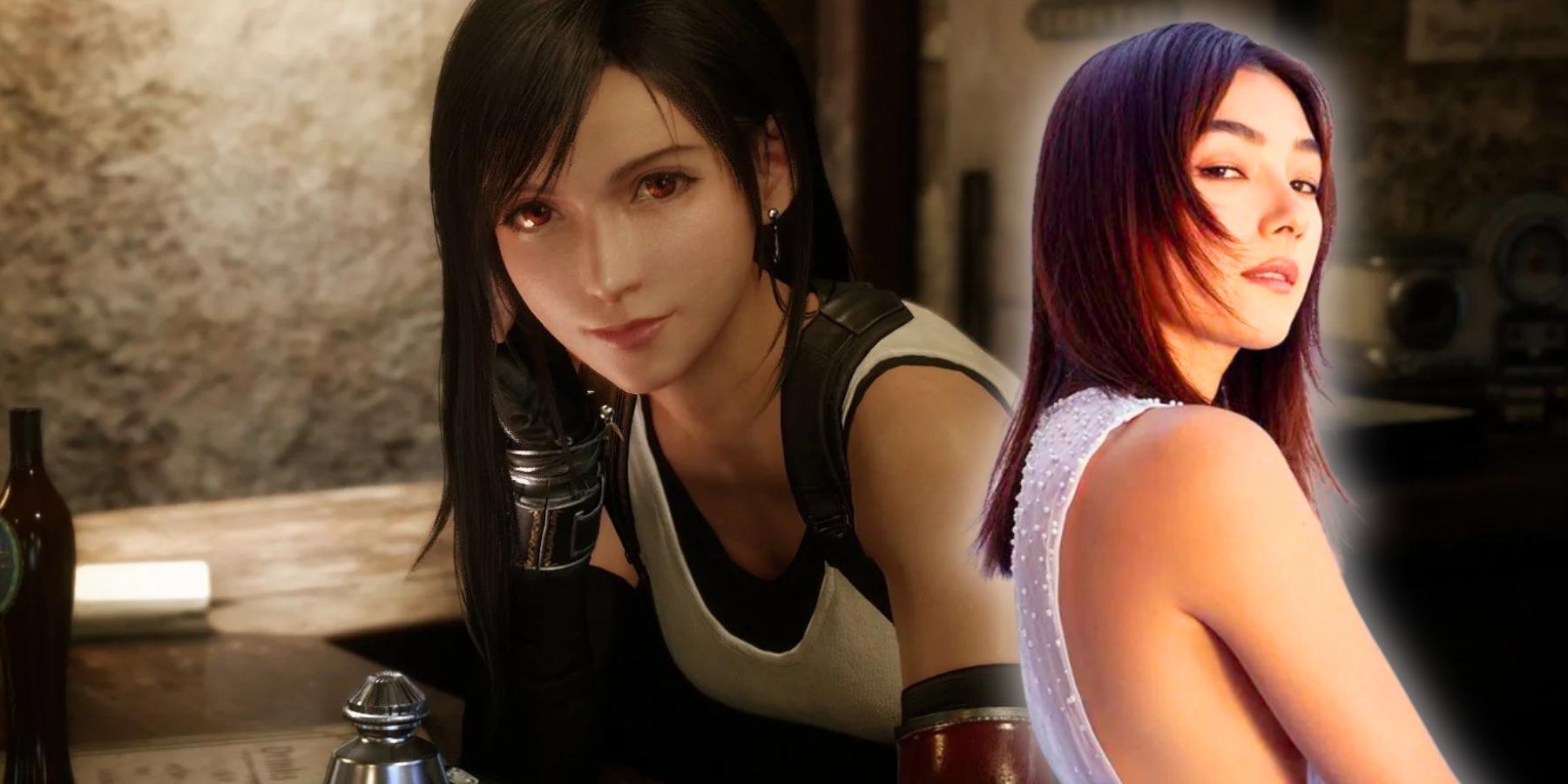 Natasha Liu Bordizzo and Tifa Lockhart