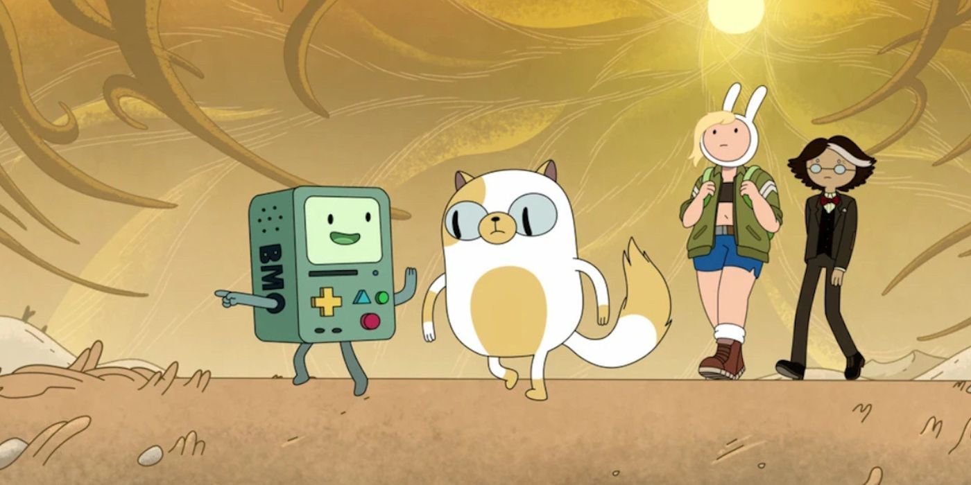 BMO, Simon, Fionna and Cake in Adventure Time spinoff