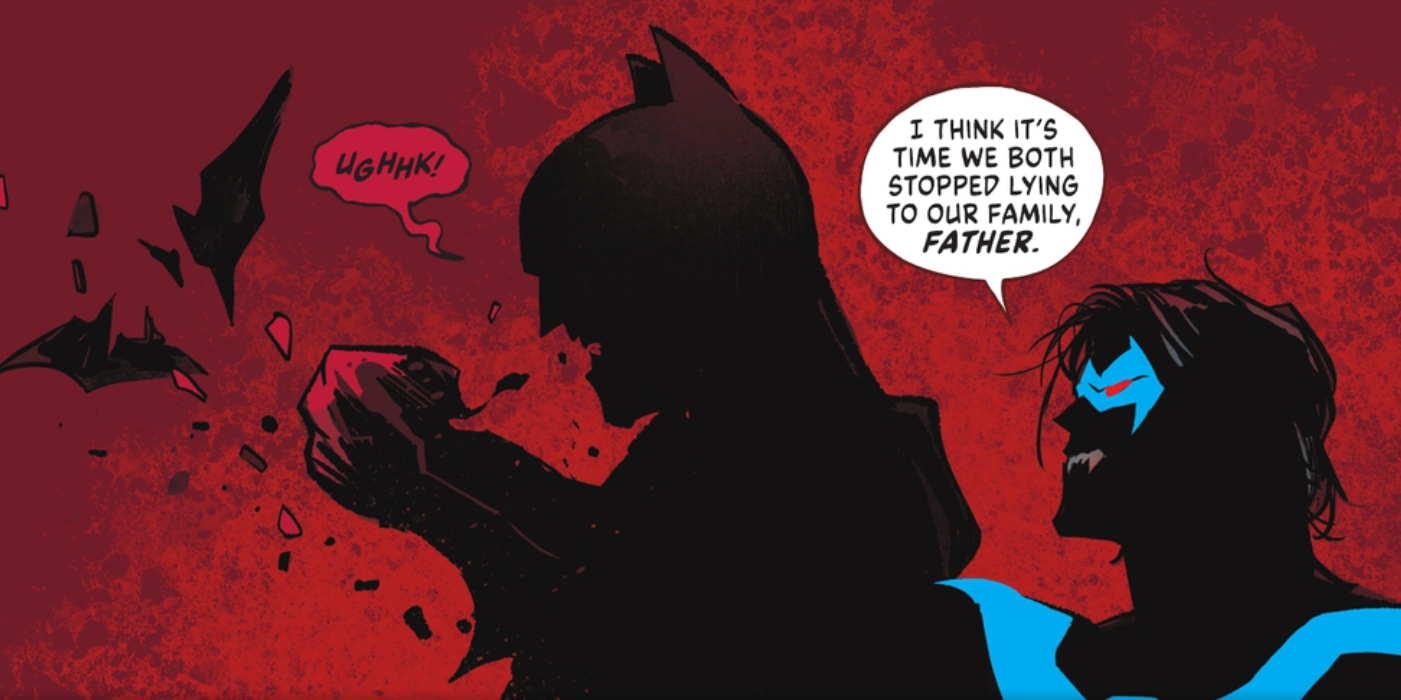 DC vs. Vampires #6, vampire Nightwing kills Batman by ripping out his heart