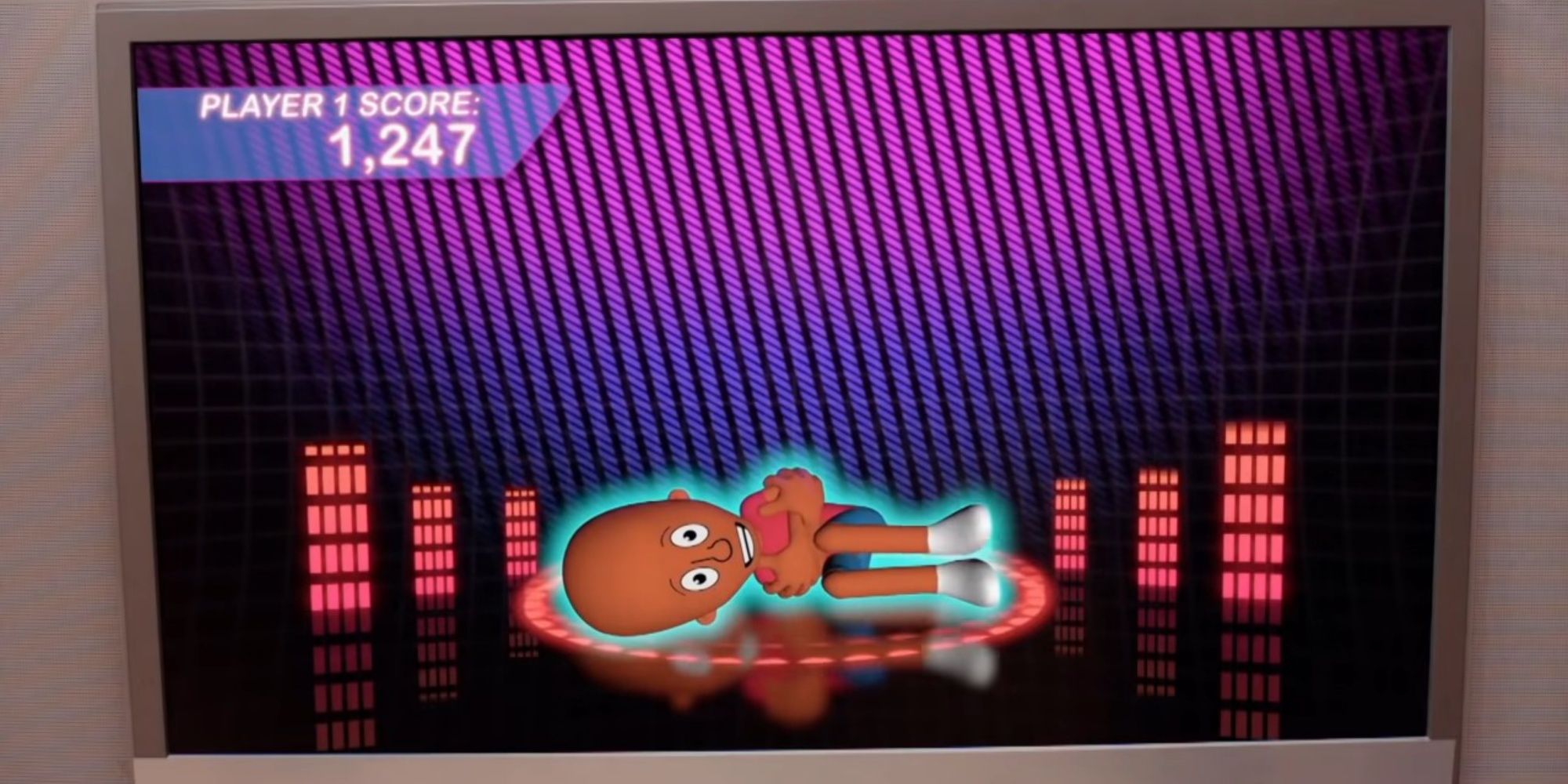 A kid curled up in a video game on Key and Peele
