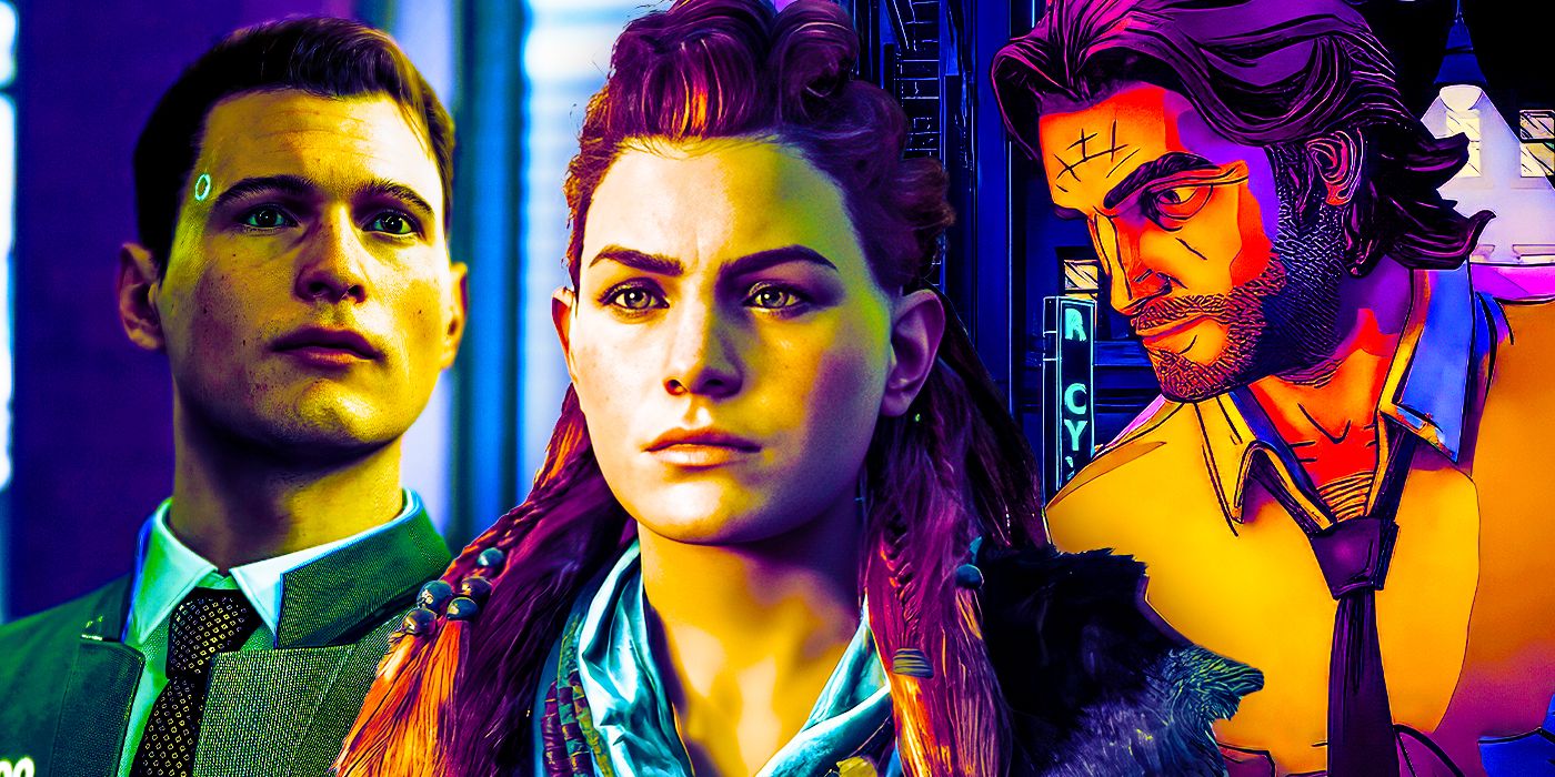 Three different video game characters