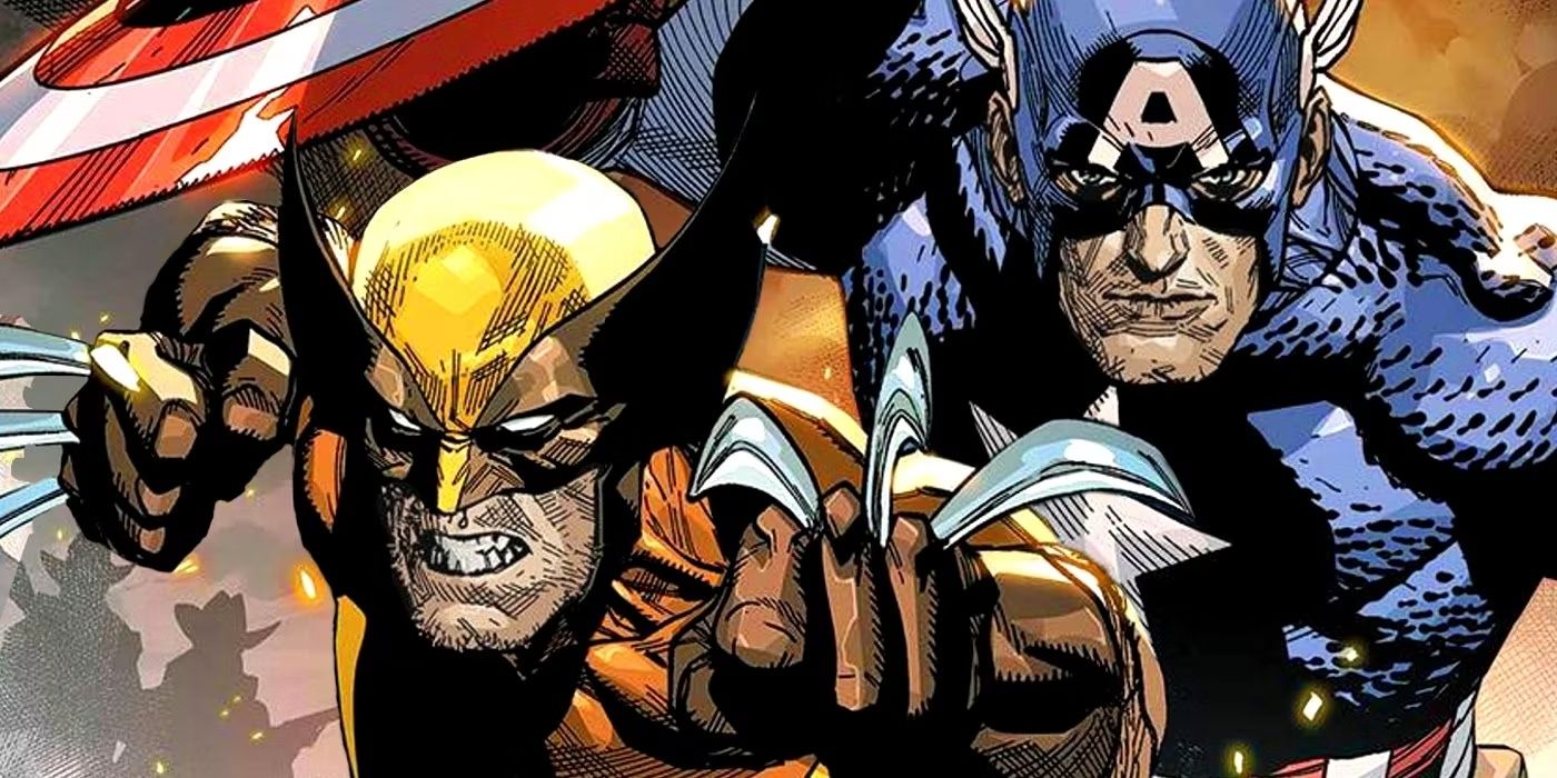 Wolverine (left) and Captain America (right) in Marvel Comics