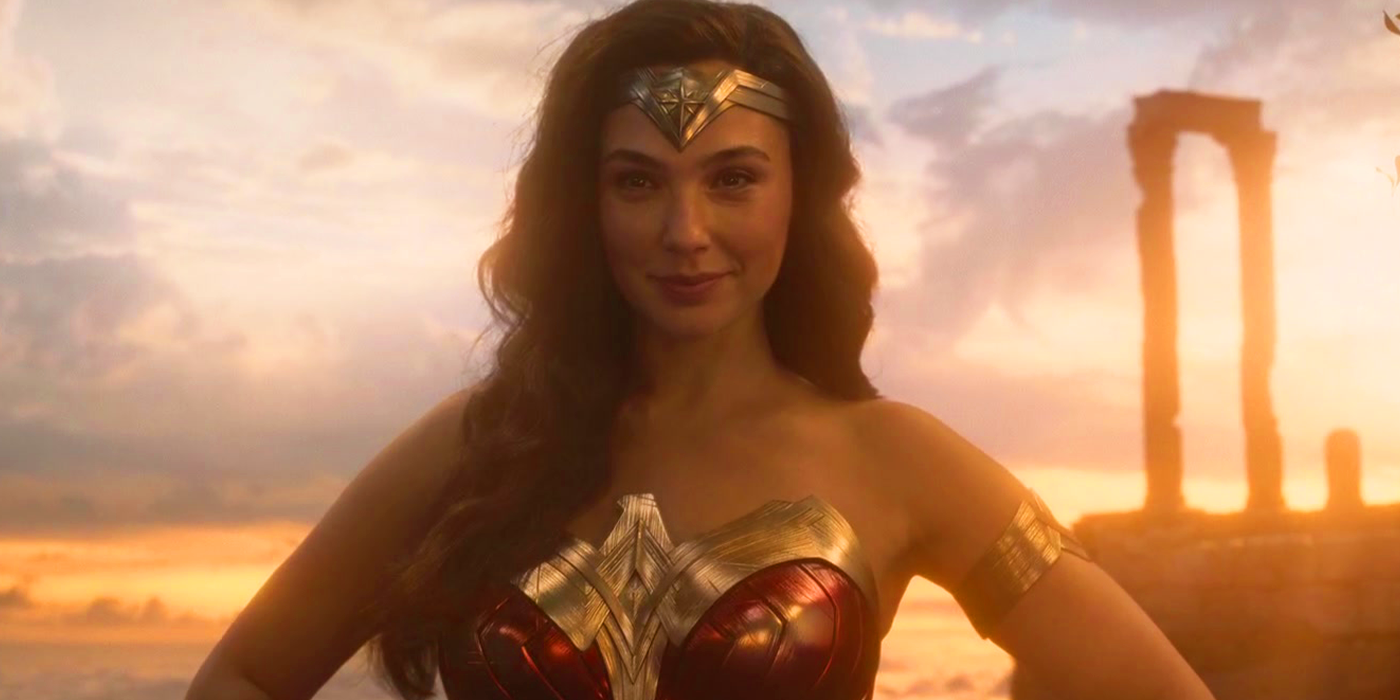 Wonder Woman in 2023's Shazam! Fury of the Gods smiling