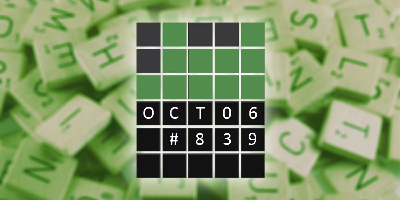 6 أكتوبر شبكة Wordle مع أحرف خربشات في الخلفية