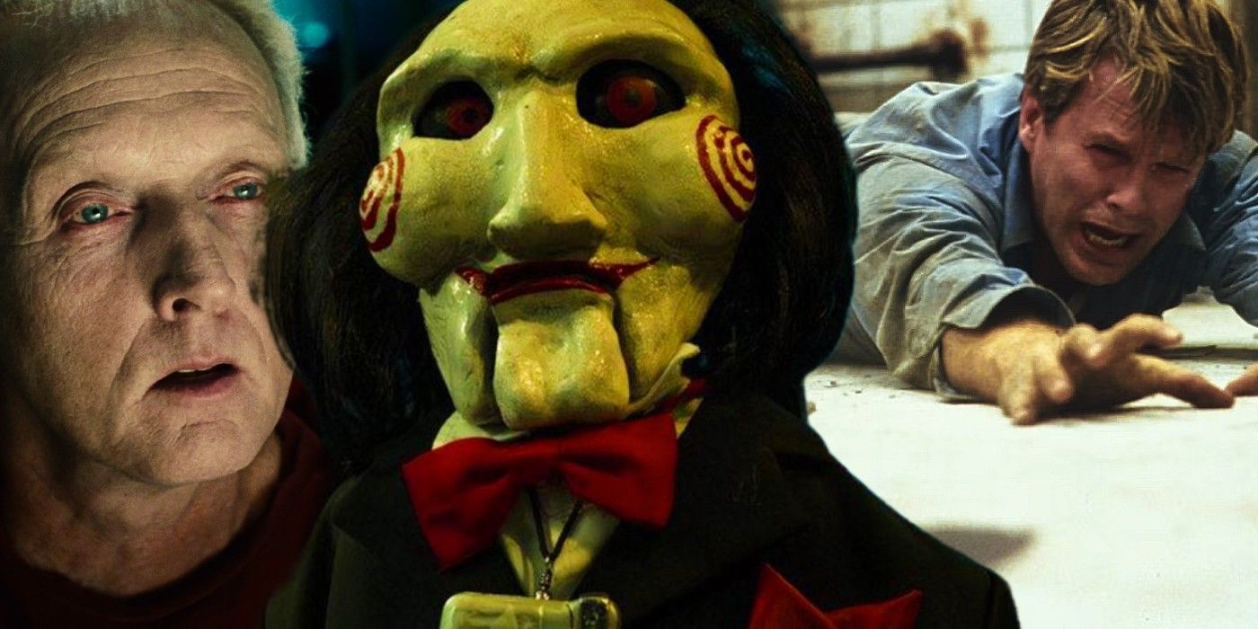 Custom image of John Kramer, Billy the Puppet and Dr. Gordon in the Saw movies