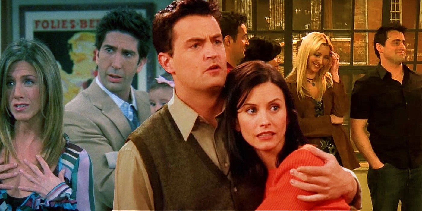 Custom image of the Friends cast in various seasons of the show