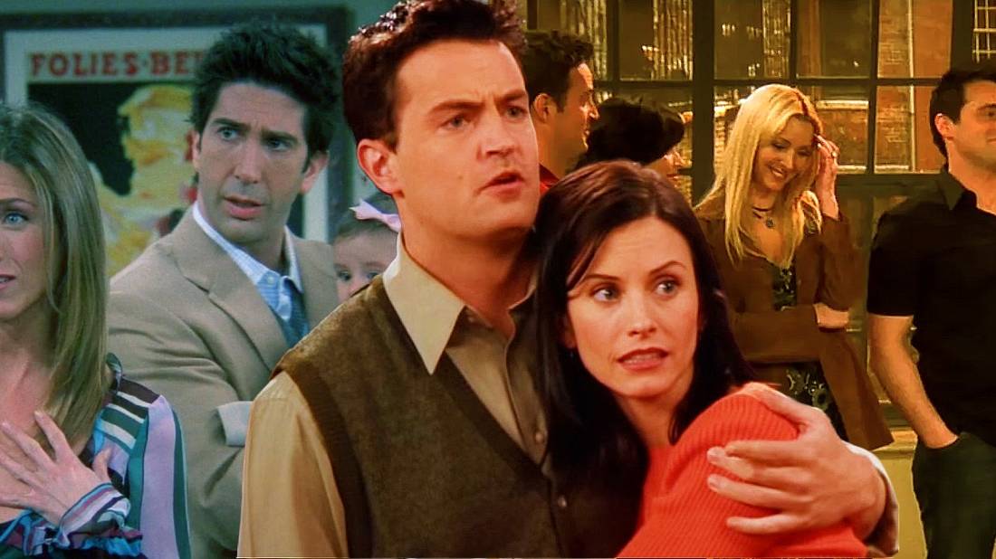 Custom image of the Friends cast in various seasons of the show