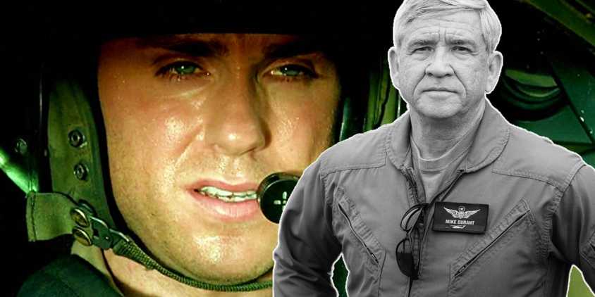 Custom image of the real Mike Durant and Ron Eldard in Black Hawk Down