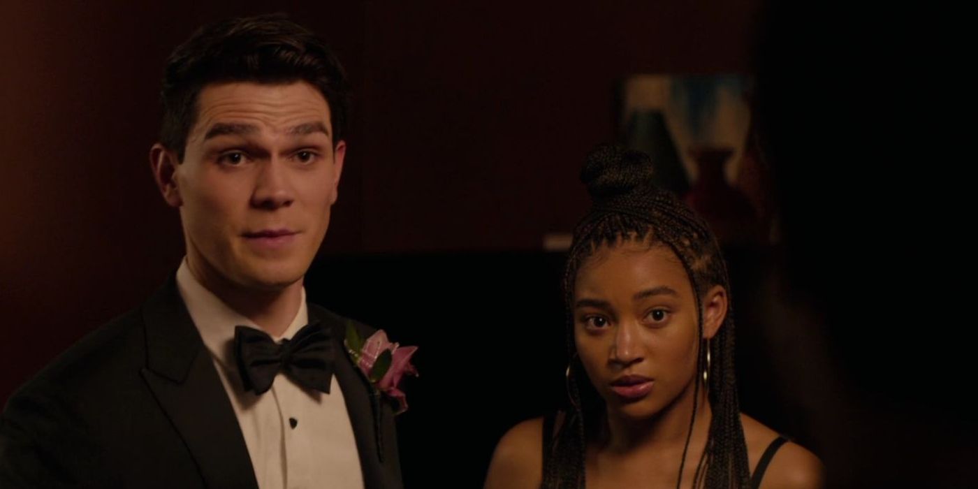 Chris and Starr dressed for prom in The Hate u Give