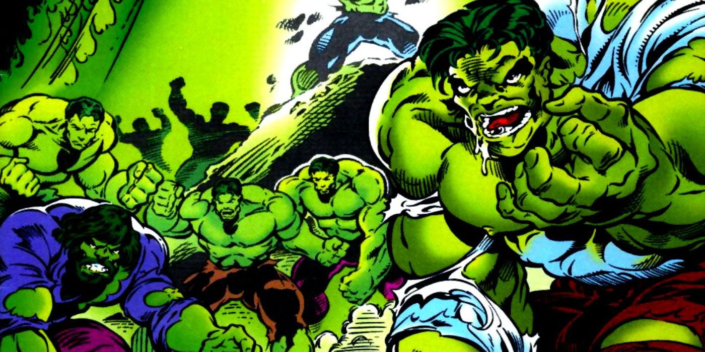 Thousands of Hulks mutated by a gamma bomb. 