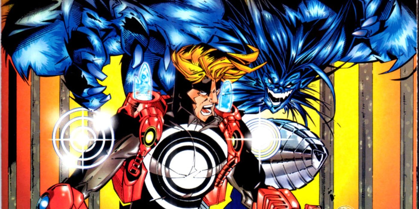 Havok y Bestia Oscura de X-Men. 