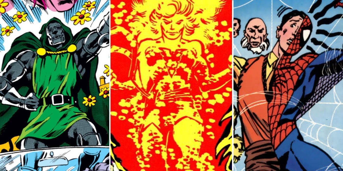Doctor Doom, Phoenix, and Spider-Man from What If? stories.