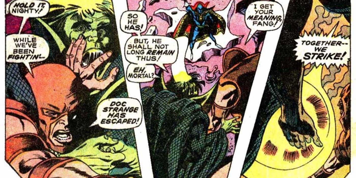 Juggernaut teaming up with Nightmare to kill Doctor Strange.
