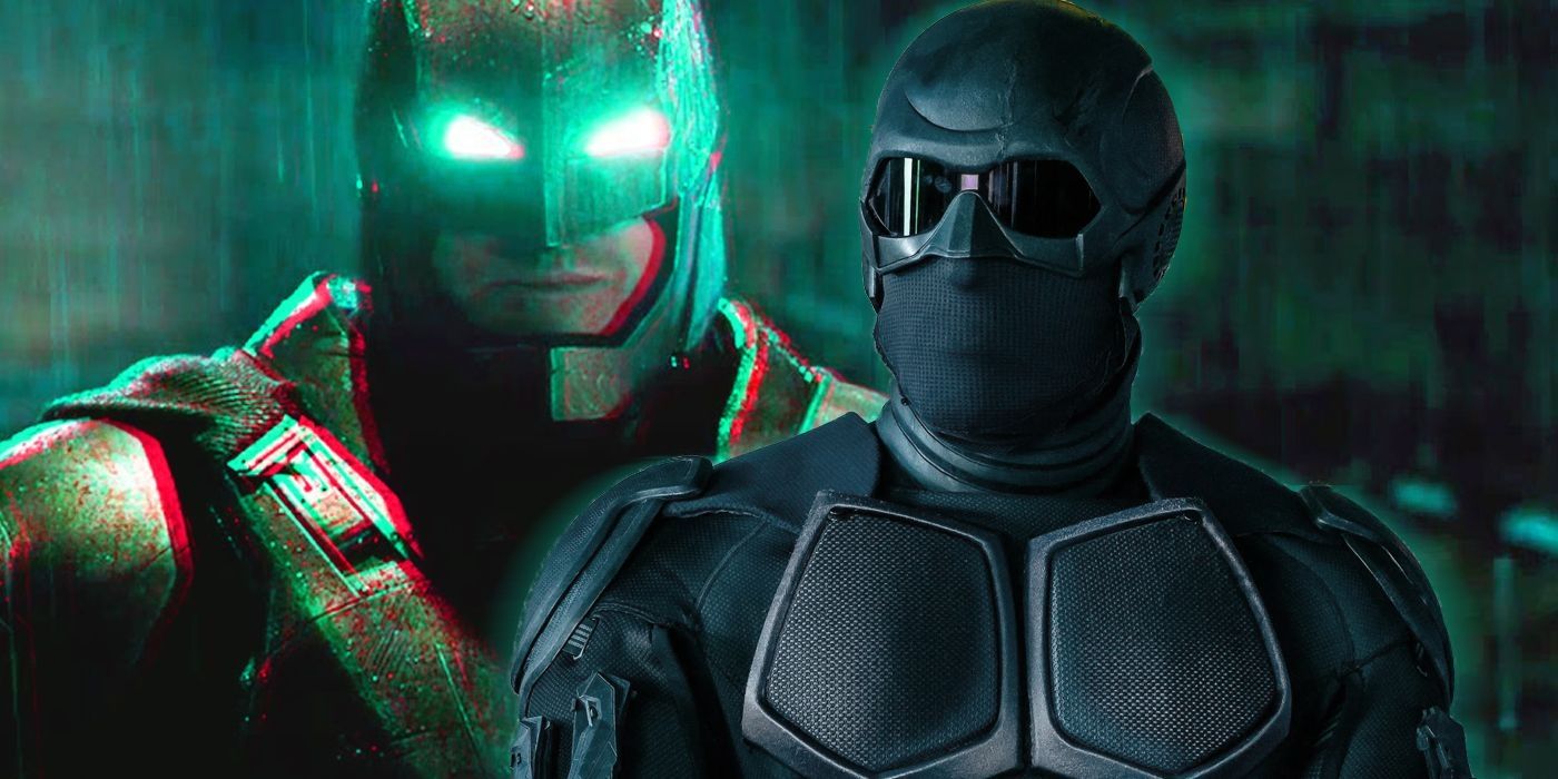 The live-action version of Batman (left) and Black Noir (right.)