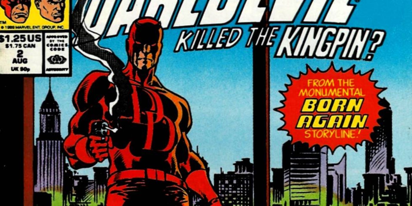 Daredevil shooting the Kingpin. 