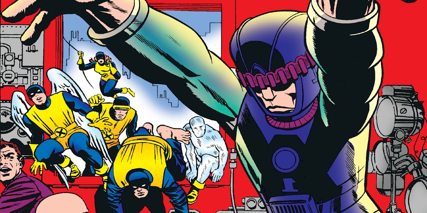 X-Men facing the Sentinels.
