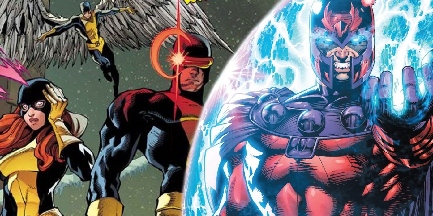 Original 5 X-Men and Magneto.