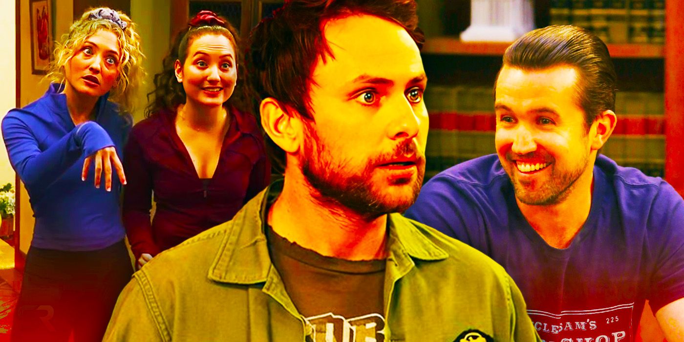 Charlie's sisters Bunny and Candy, Charlie Kelly, and Mac in It's Always Sunny in Philadelphia