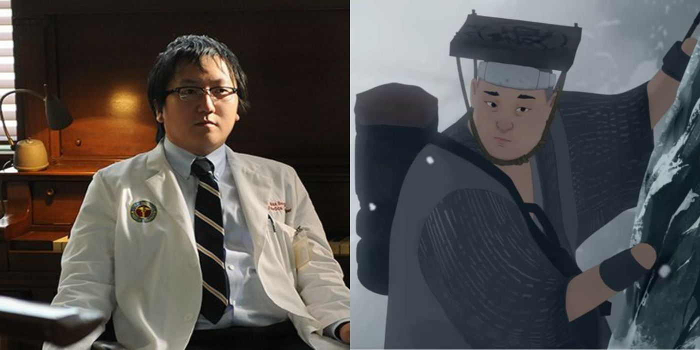 Masi Oka as a stern doctor in Hawaii Five-O and as a timid Ringo in Blue Eye Samurai.