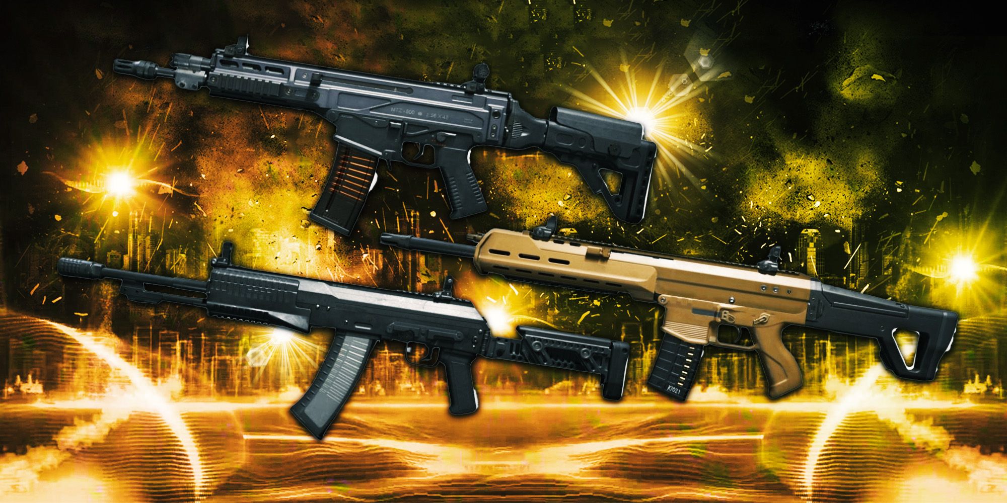 The Best Assault Rifles From Modern Warfare 3 in a Collage