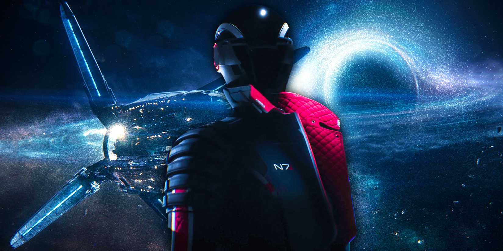 New N7 character with an Andromeda ARK in the background.