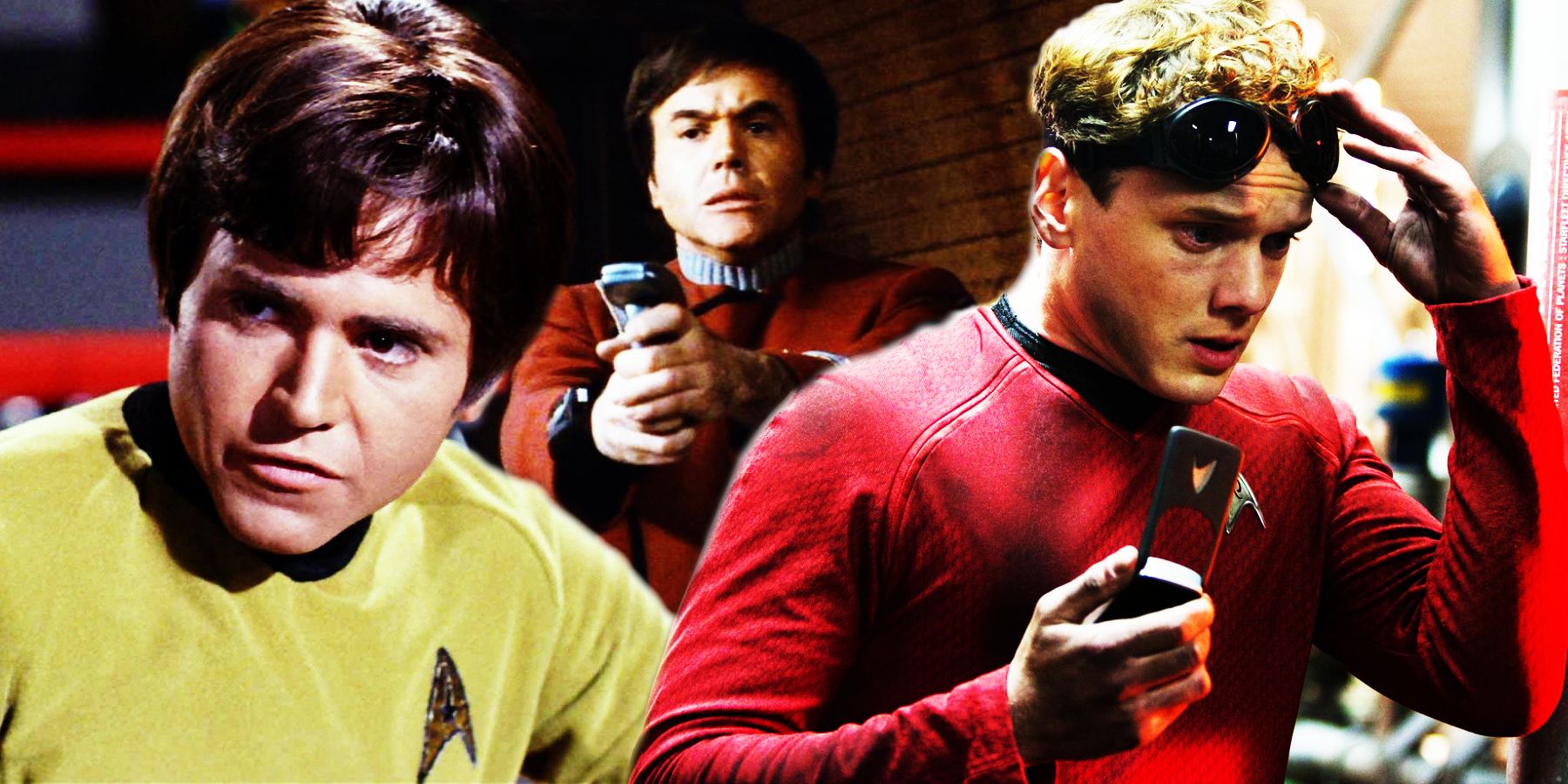 Walter Koenig and Anton Yelchin as Chekov in Star Trek