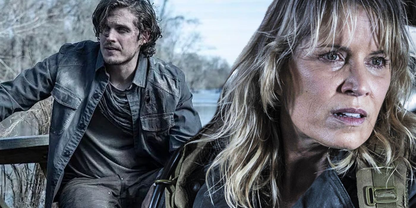 A split image featuring Troy and Madison in Fear the Walking Dead's series finale