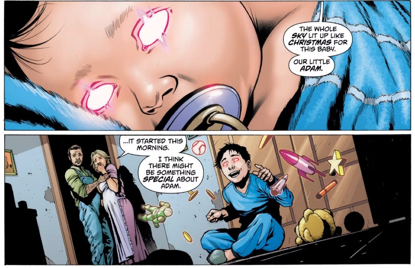 Adam Blake Displays Powers as a Baby