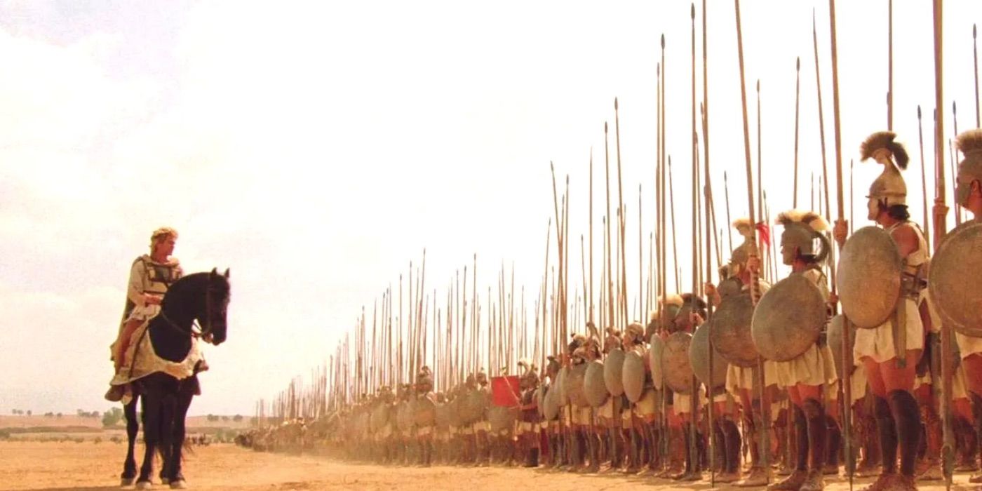 Alexander the Great at the Battle of Gaugamela in Alexander (2004)