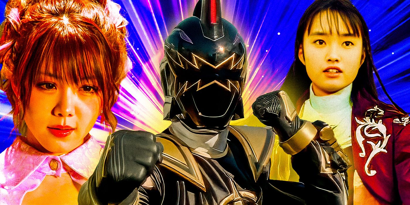 Asuna from Ryosoulger, Abare Black from Dino Thunder, and Mei from Zyuranger
