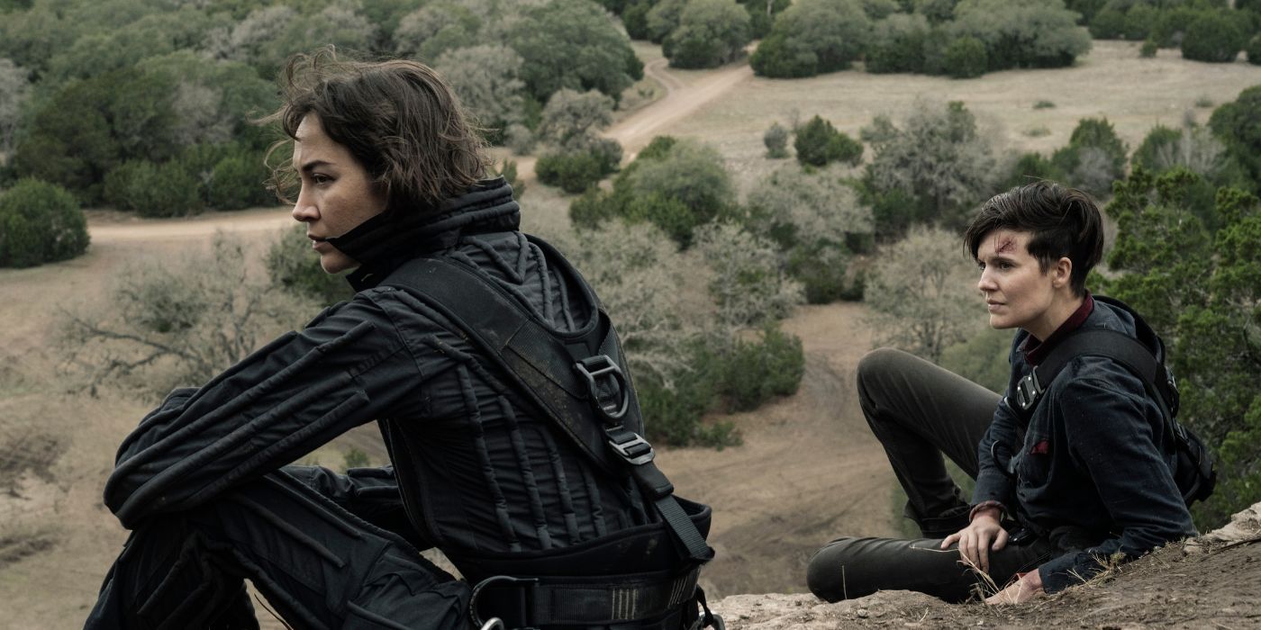 Althea & Isabelle lying on a hill in Fear the Walking Dead