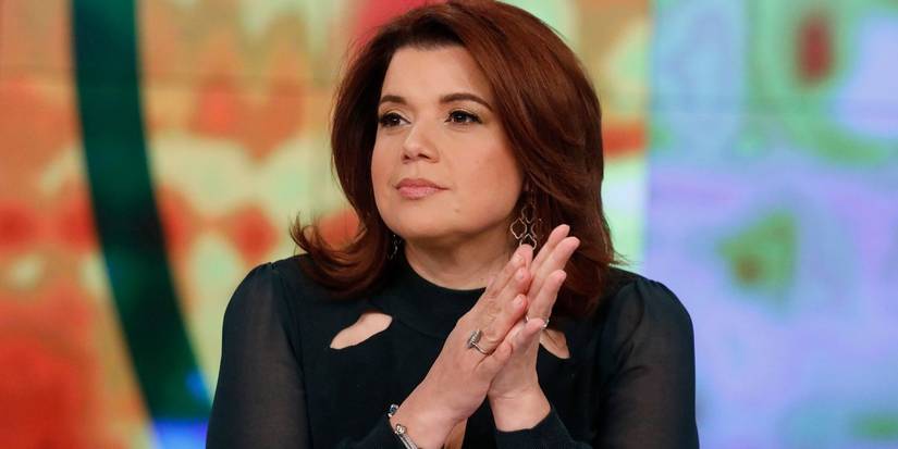 Ana Navarro with her hands together in The View